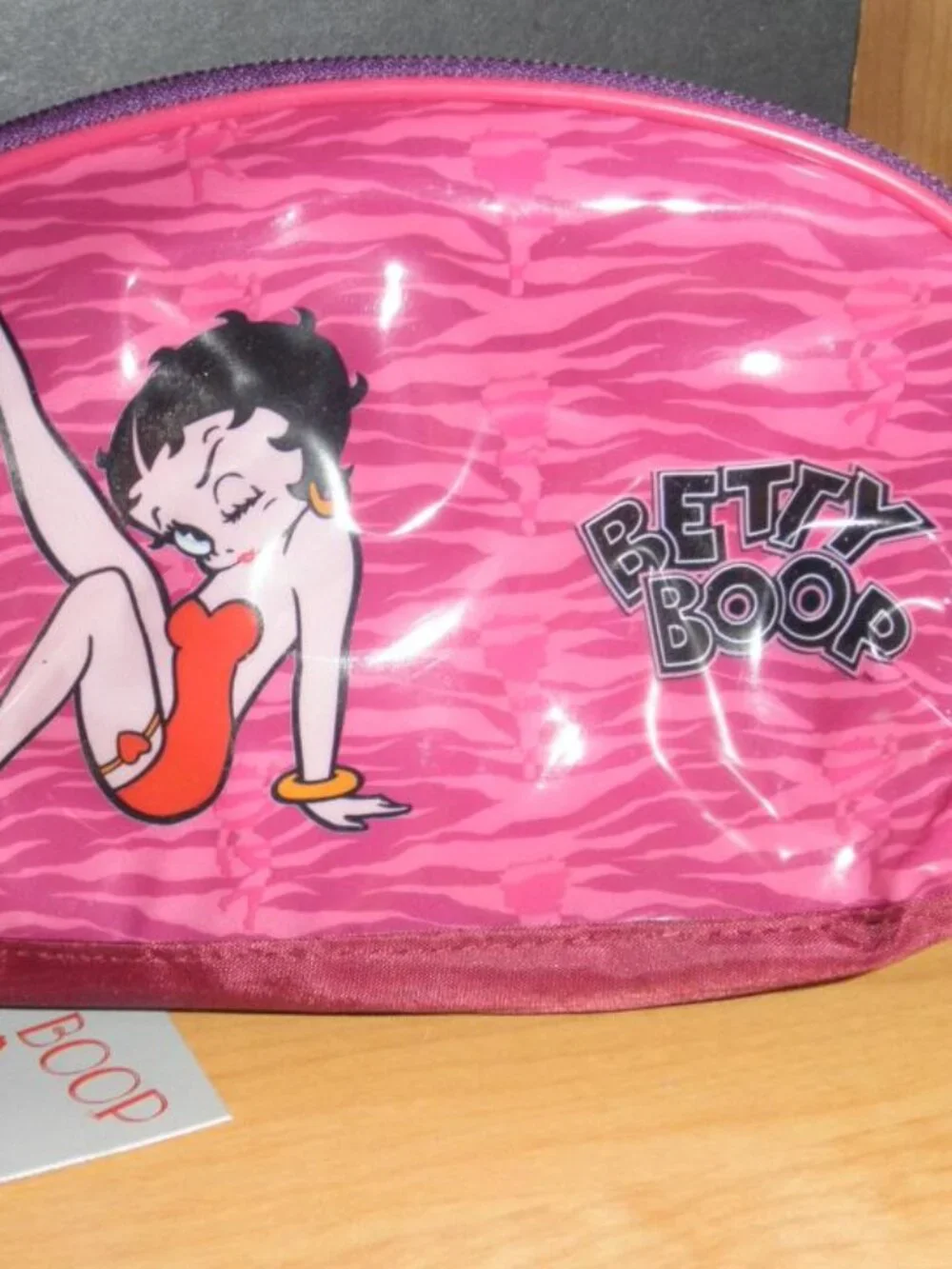 NEW BETTY BOOP ZIPPERED MAKE-UP, ACCESSORY, CLUTCH PLASTIC BAG (7.5